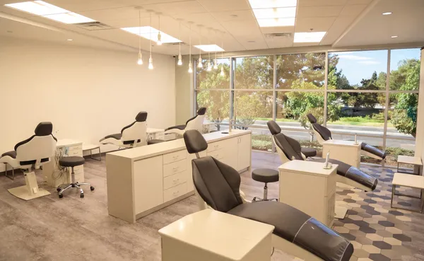 The open bay treatment area at Updike Orthodontics
